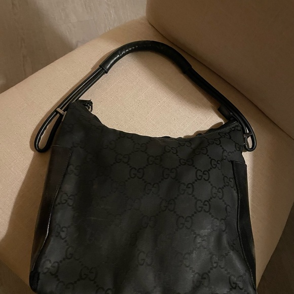Gucci vintage black GG logo shoulder bag - Picture 6 of 7